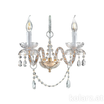 Kolarz A1335.62 Wall Light AMARO, Murano Glass, KOLARZ Optic Crystals, 24 Carat Gold, 42/41/26 Настенный светильник