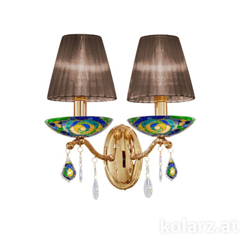 Kolarz 3234.62.3.WKpT/aq70 Wall Light CARMEN 2, Aqua Blue, 28/16/15 Настенный светильник