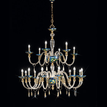 Kolarz 5050.81830.943/aq70 Chandelier CONDULMER, Aqua Blue, 140, 18 lights Люстра