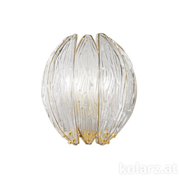 Kolarz 0375.62.3.TA Wall Light DALIA, Murano Glass, 24 Carat Gold, 30/35/13 Настенный светильник
