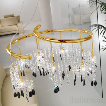 Kolarz 027.810.3.STR JET Chandelier DRAGON, 24 Carat Gold, 80, 10 lights Люстра