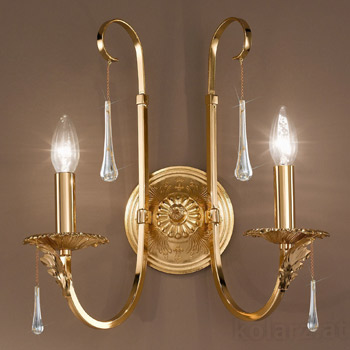 Kolarz 0057.62.3.T Wall Light FIORENZA, 24 Carat Gold, 38/38/18 Настенный светильник