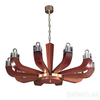 Kolarz 5200.81030 Chandelier RIVIERA, Mahagoni, 100, 10 lights Люстра