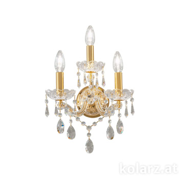 Kolarz 3844.63.3.SpT Wall Light SCHNBRUNN, 24 Carat Gold, 28/32/29 Настенный светильник