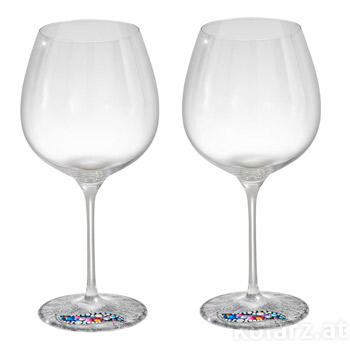 Kolarz 0365.90.Ag.002 Drinking Glass VIVA, Kiss Silver 